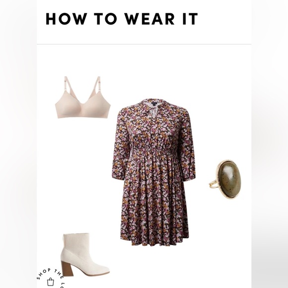 TORRID SIZE 1 1X 14-16 NWT MINI STRETCH CHALLIS FRONT KEYHOLE DRESS - Picture 3 of 5